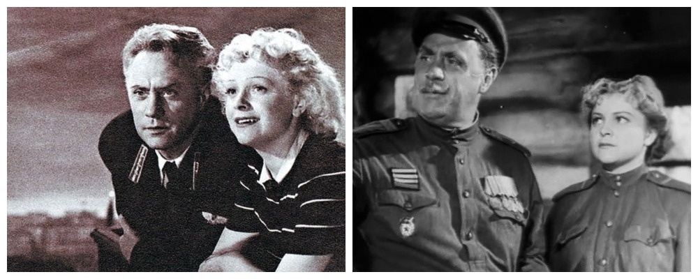 Михаил Жаров и Людмила Целиковская. "Воздушный извозчик" (1943) "Беспокойное хозяйство" (1946)