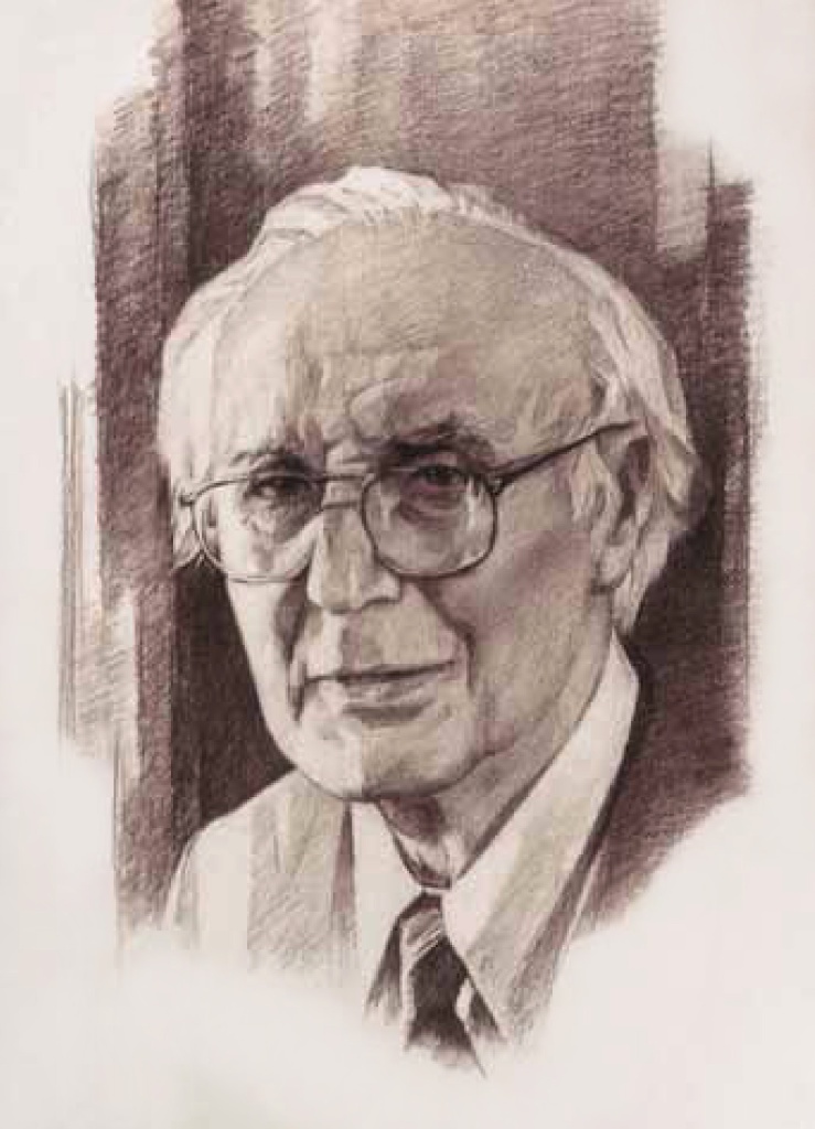 Академик Евгений Евгеньевич Милановский (рисунок Юрия Боско)