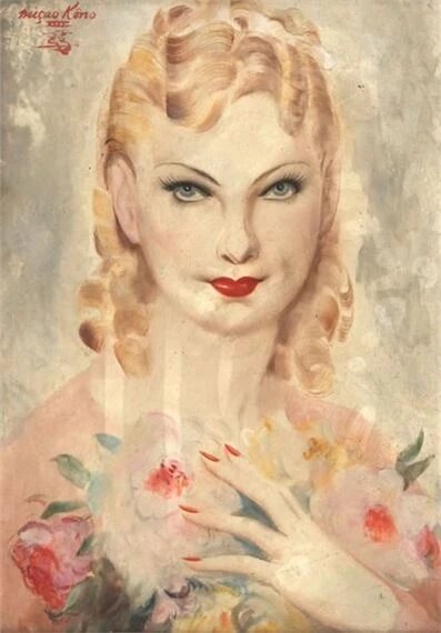 Микао Коно, "Дама с пионами"