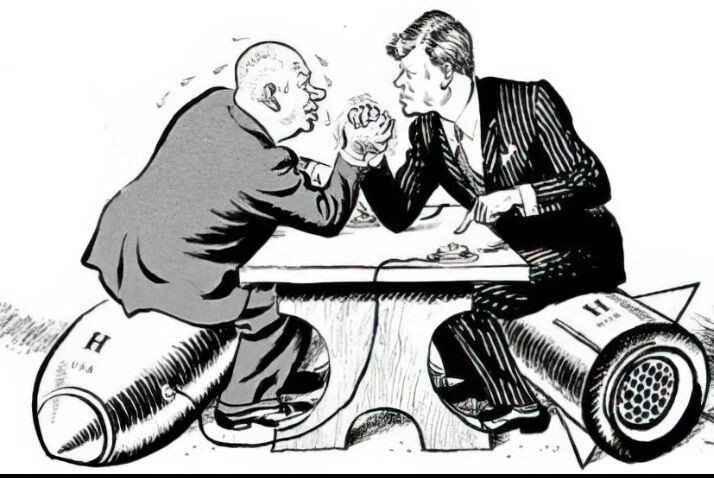 Карикатура британского художника Л. Иллингуорта "Армрестлинг"