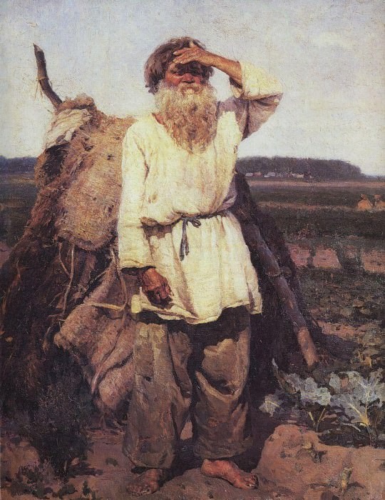 Василий Суриков "Старик-огородник", 1882. (Источник: hsedesign.ru)