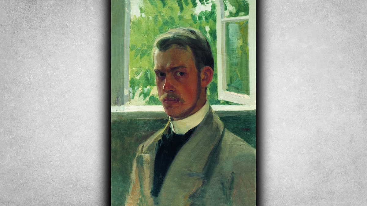 Борис Кустодиев - Автопортрет у окна,1899 г.