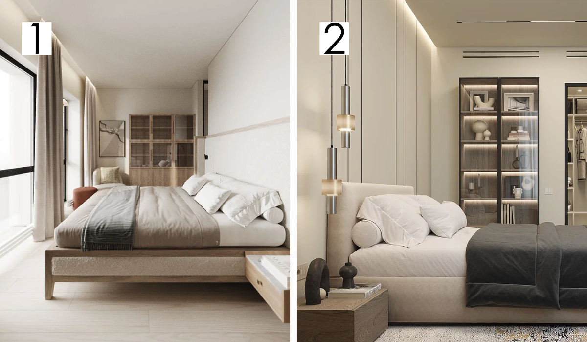 Дизайн спальни от студии архитектуры и дизайна Линии Пространства