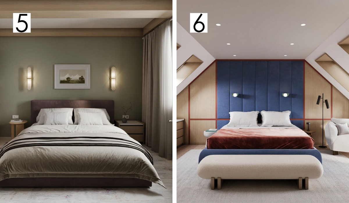 Дизайн интерьера спальни от студии архитектуры и дизайна Линии Пространства