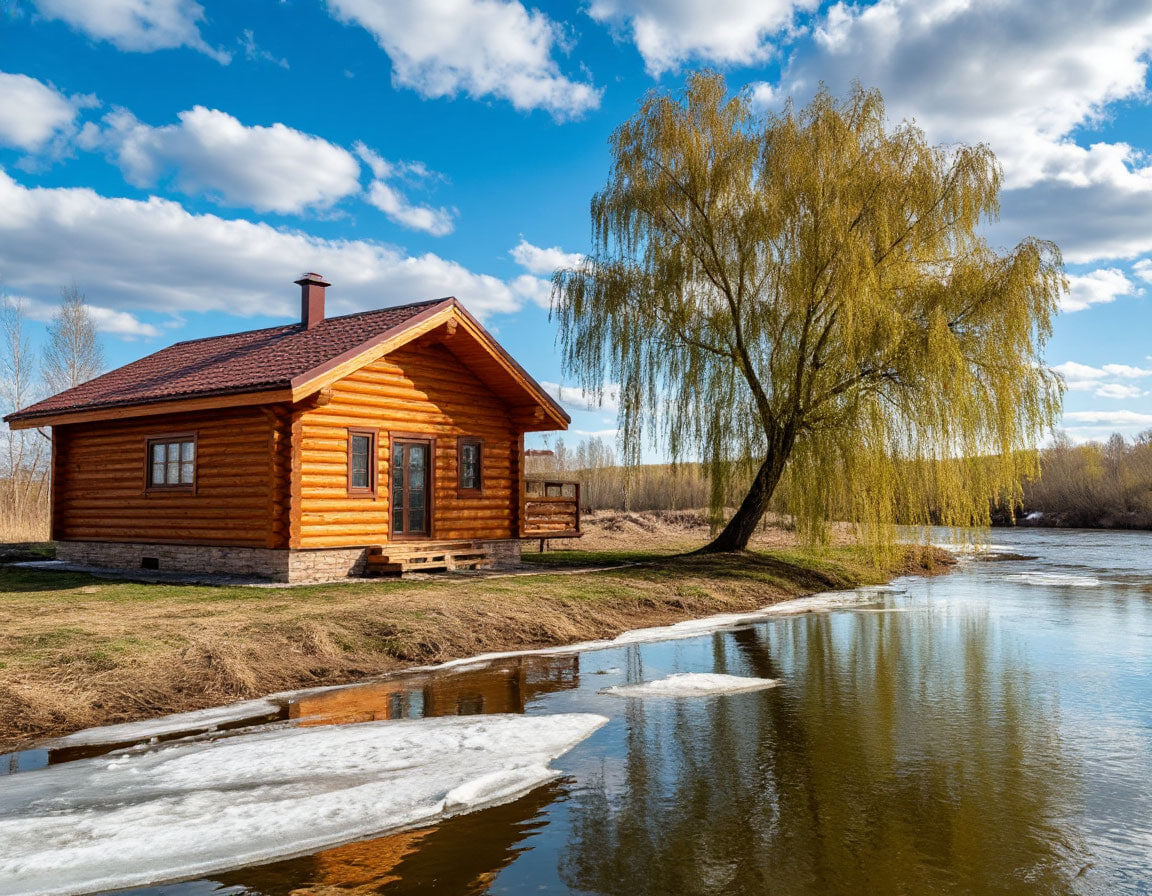 Весной, когда природа просыпается, в солнечную погоду у реки хочется купить любую изюушку. Главное -включить разум и не гнать лошадей))) (картинка создана при помощи ИИ)
