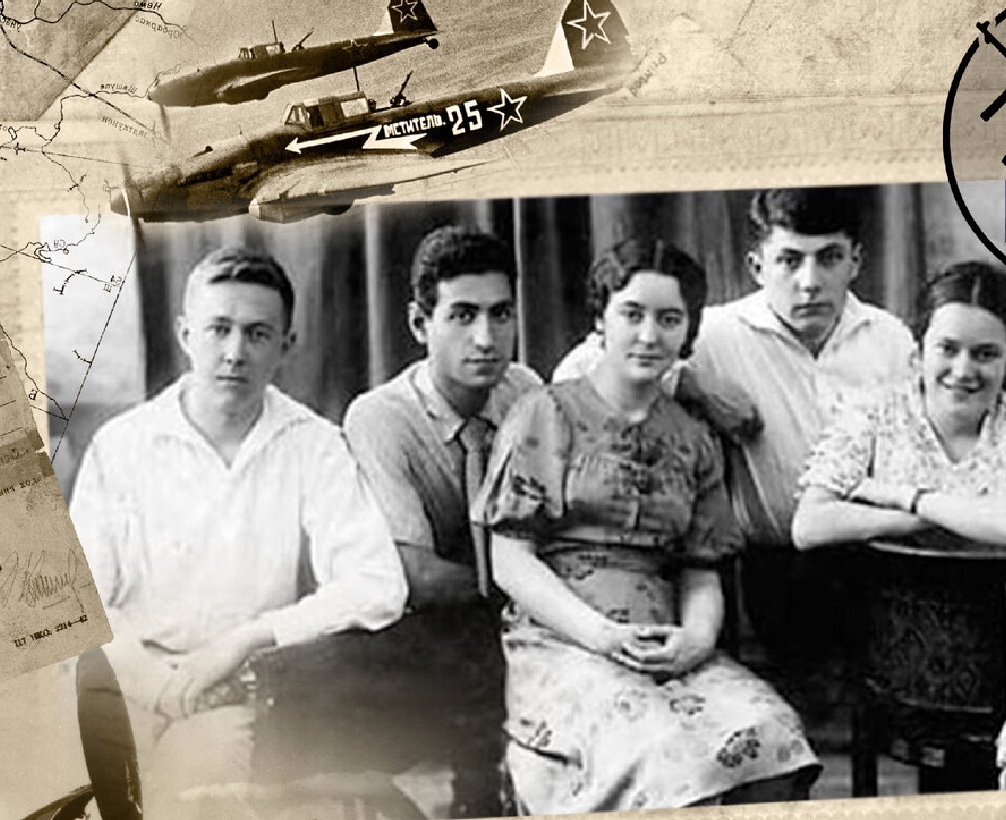 Солженицын (крайний слева) с закадычными друзьями по университету: К. Симонян, Н. Решетовская, Н. Виткевич, Л. Ежерец. Май 1941 г. Фото в свободном доступе.