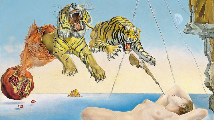 Сальвадор Дали "Сон, вызванный полётом пчелы вокруг граната, за секунду до пробуждения"