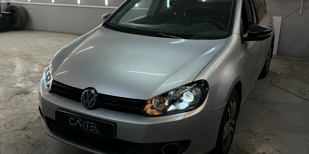 Установка Bi-led + восстановление фар Volkswagen Golf 6.