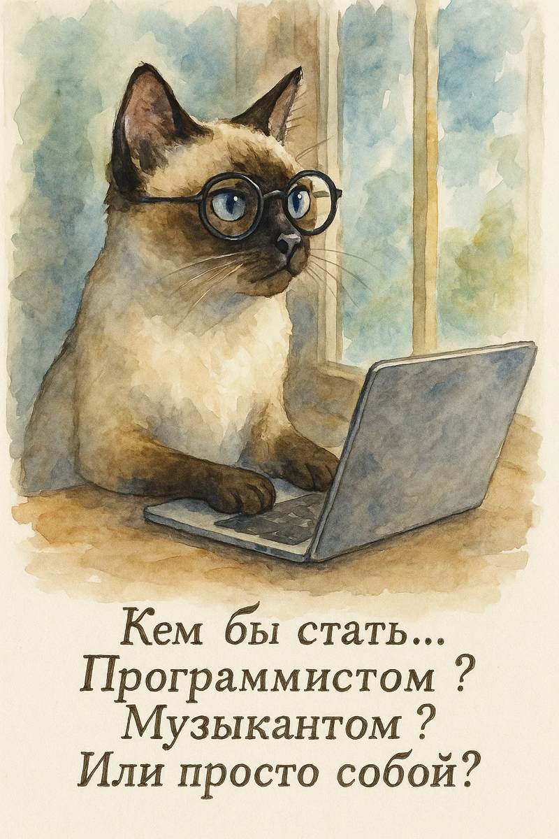 Этот арт создан нейросетью в соавторстве с тайским котом Ти и владельцем Арт-мастерской ИИ.