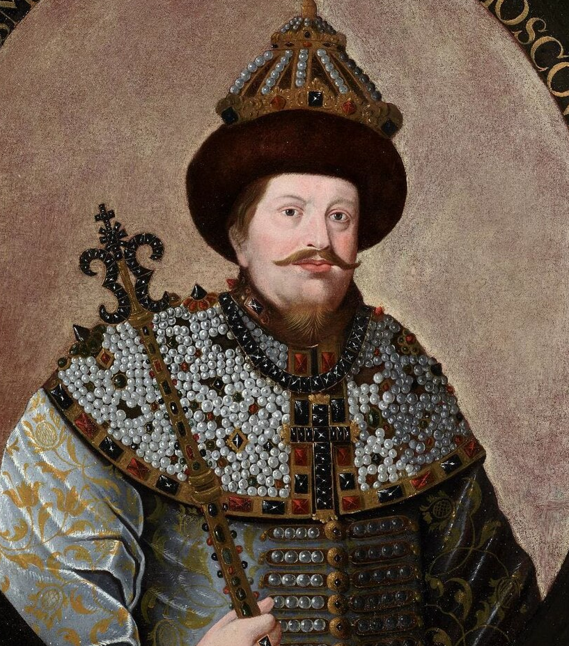 Царь Алексей Михайлович. Фрагмент портрета 1657-го года