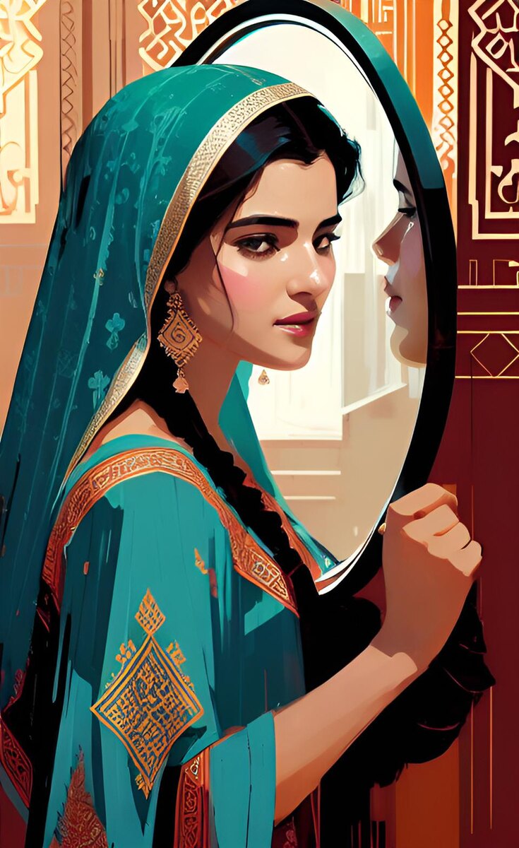 Пучина зеркала. Иллюстрация создана с помощью нейросети DreamAl и программы Photoshop.