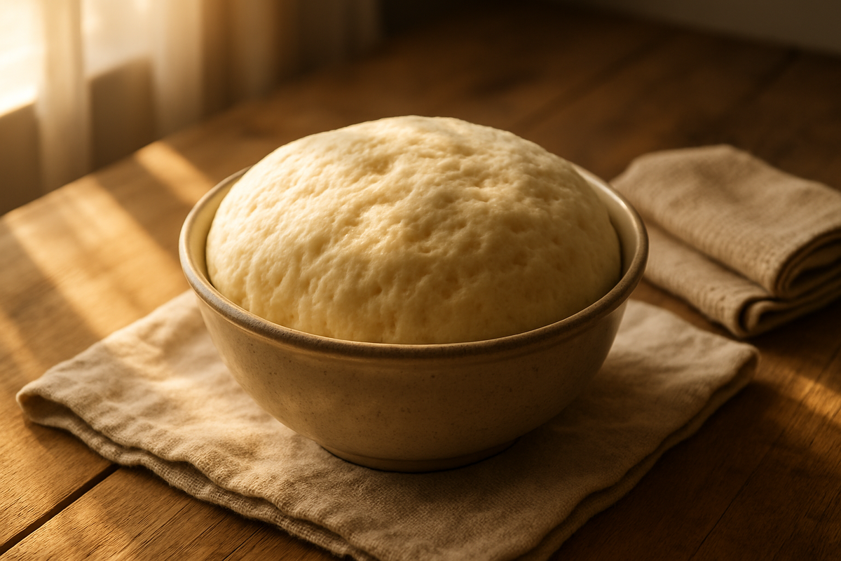 Пышное домашнее дрожжевое тесто для булочек и пирожков