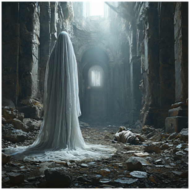 Сгенерировано ИИ- явление Призрака.