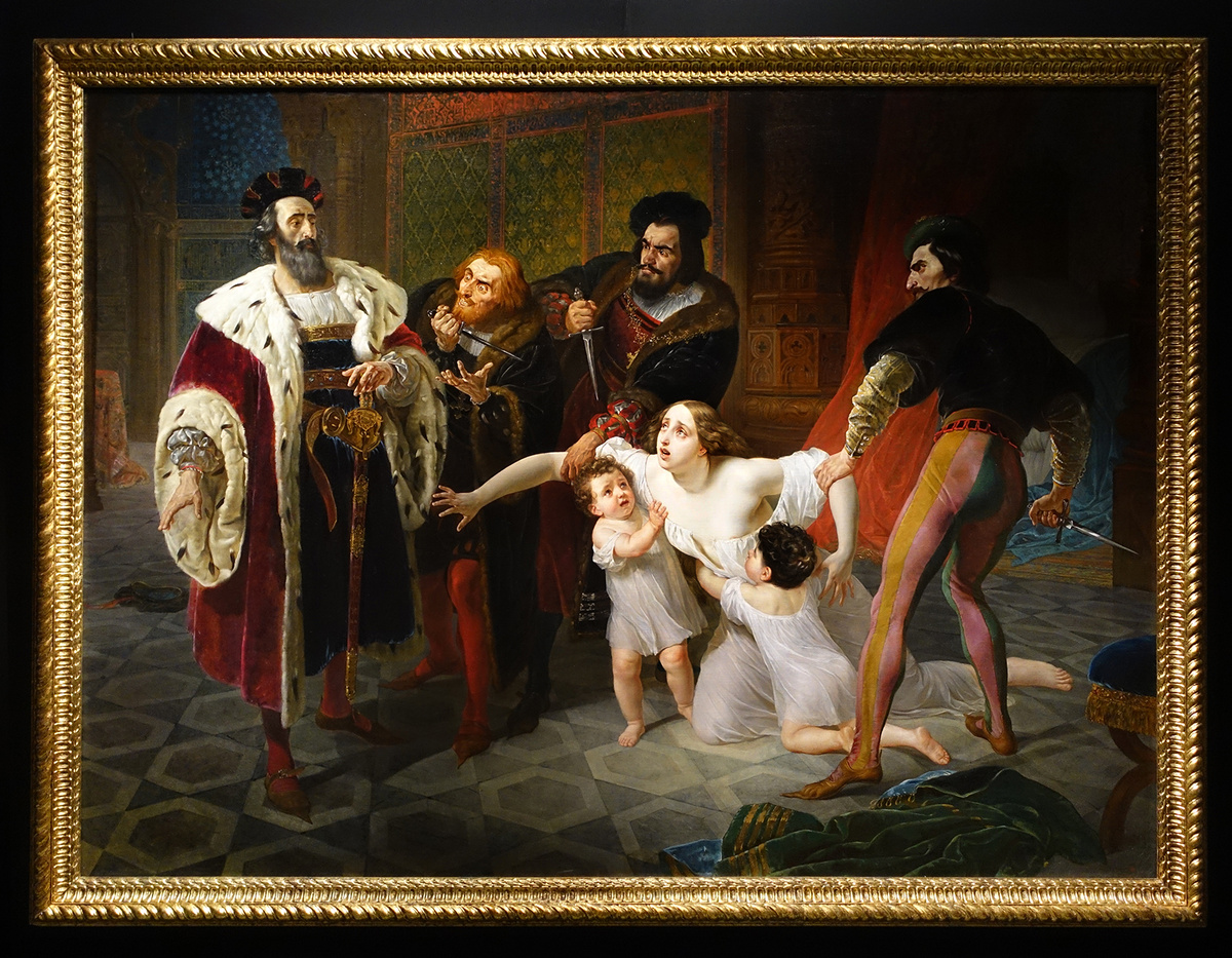 "Смерть Инессы де Кастро". 1834. Карл Брюллов. Государственный Русский музей.