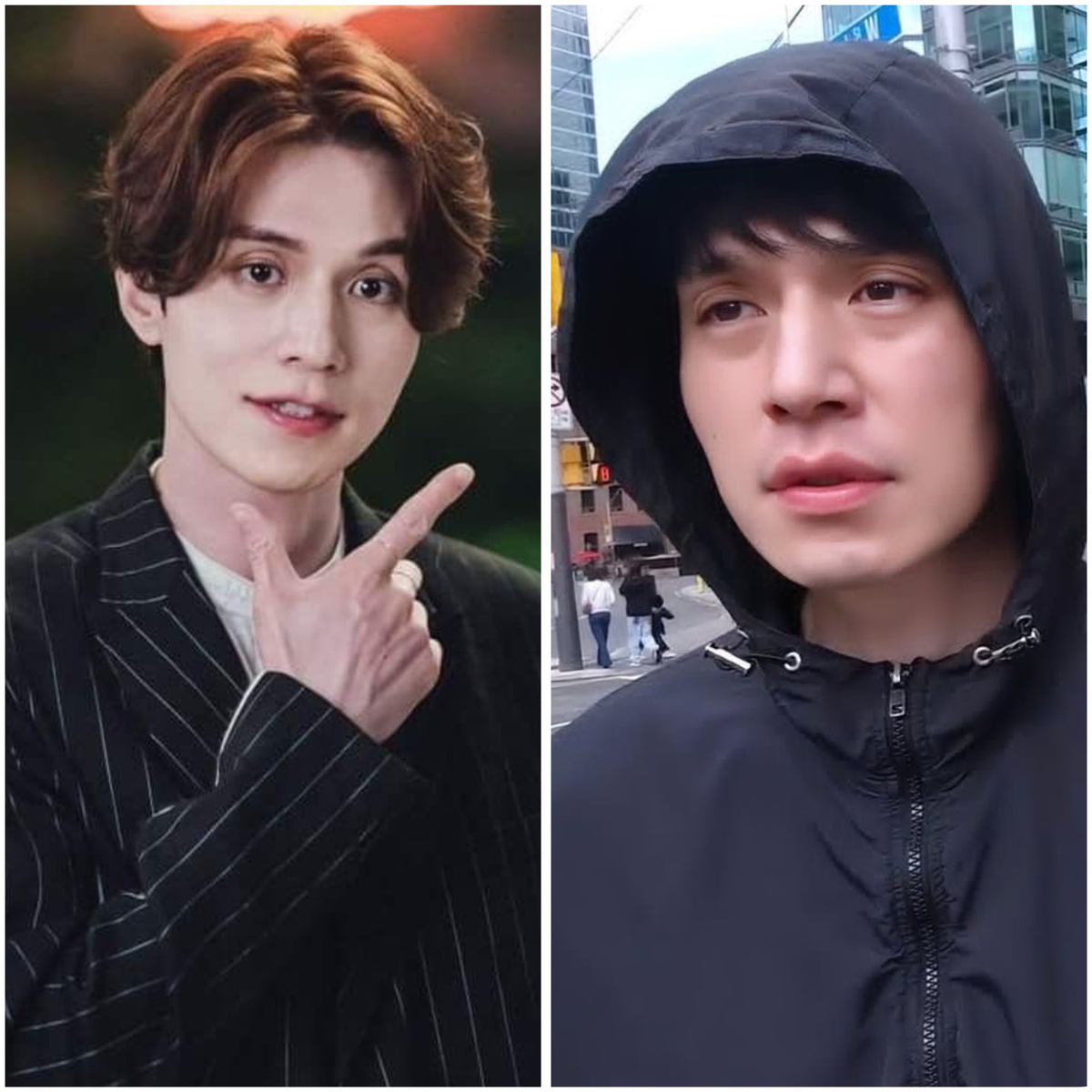 Ли Дон Ук с макияжем и без