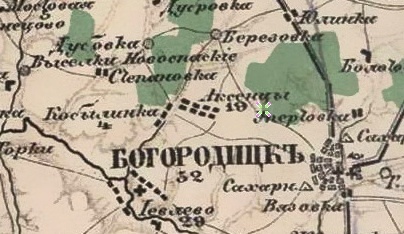 Карта Ивана Афанасьевича Стрельбицкого состояние местности 1865-1871 г.г