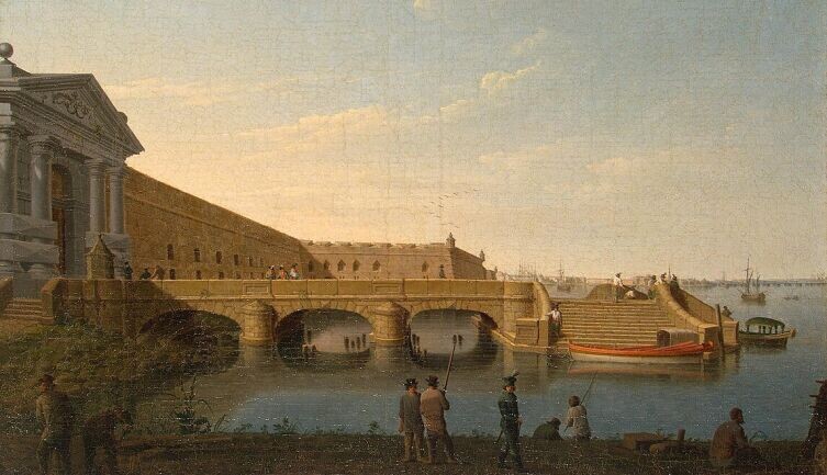     Бенжамен Патерсен, «Невские ворота Петропавловской крепости», около 1797 г., общественное достояние