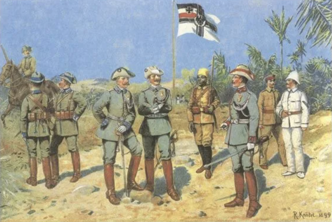 Германские офицеры в Восточной Африке, 1899 год. 