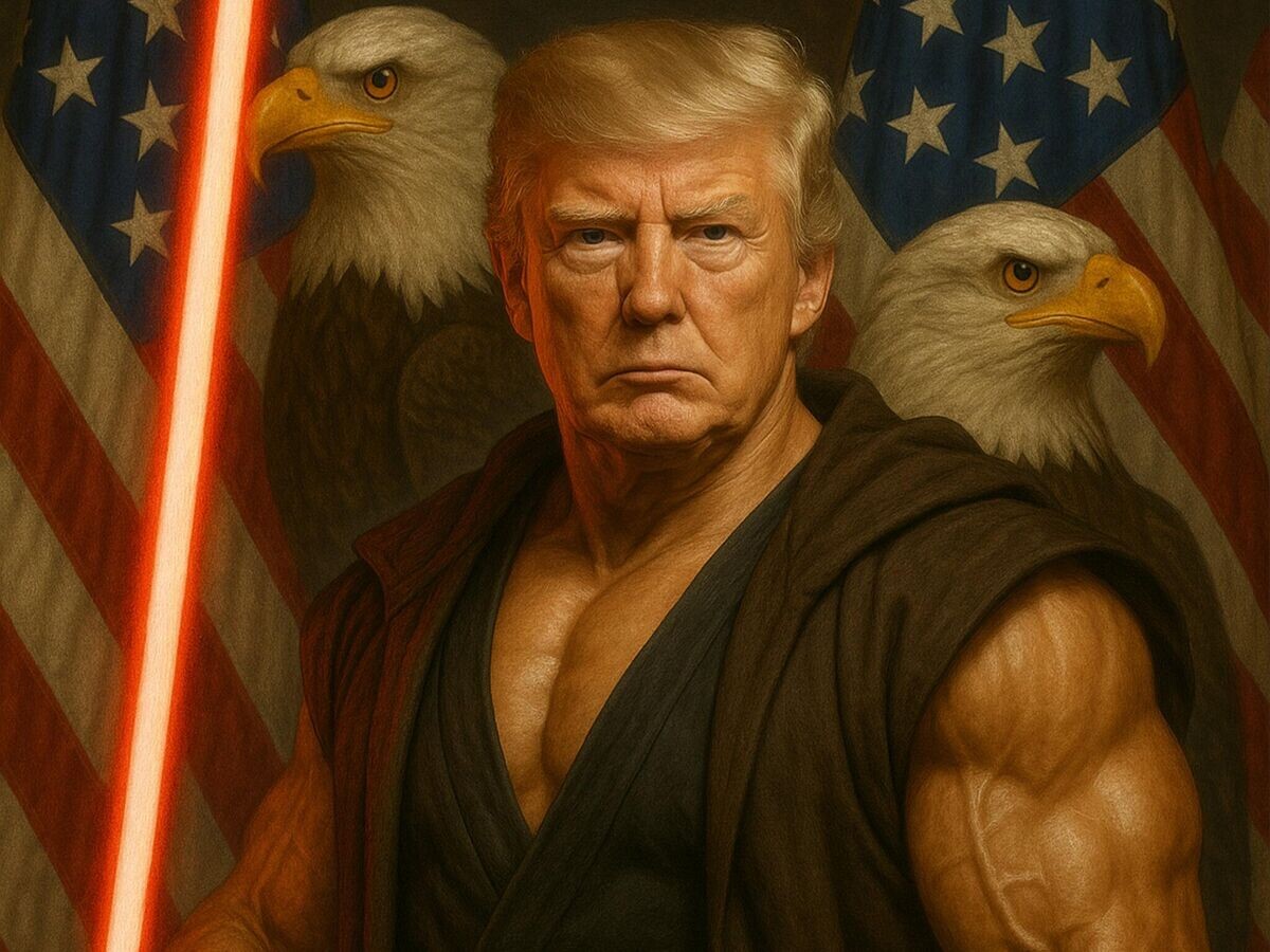    Изображение Трампа в образе из "Звездных войн", опубликованное Белым домом© Фото : аккаунт Белого дома в соцсети X