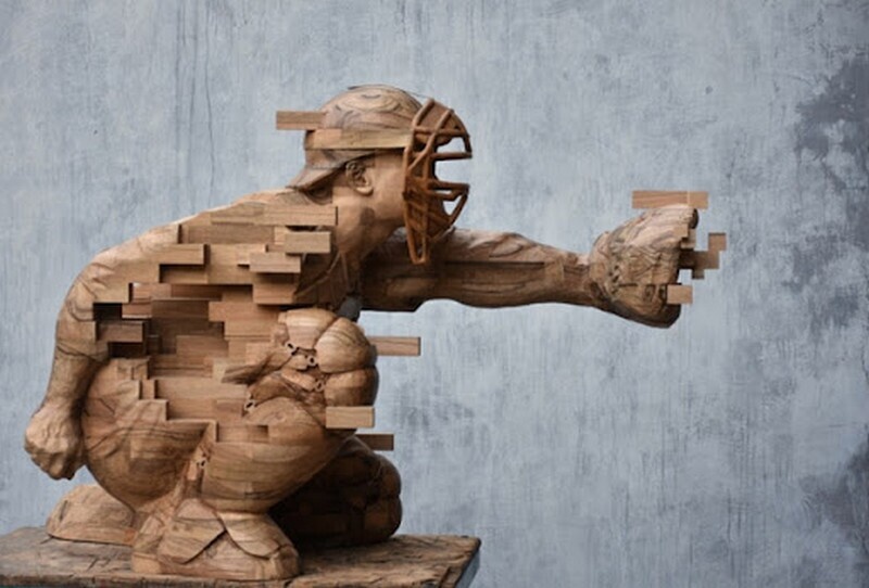    Художник создает скульптуры, которые напоминают сбой в компьютере