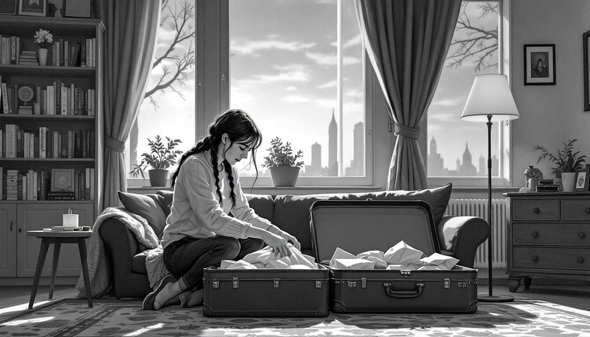 Инга не придумала ничего лучше, как начать собирать вещи Григория ©Михаил Лекс