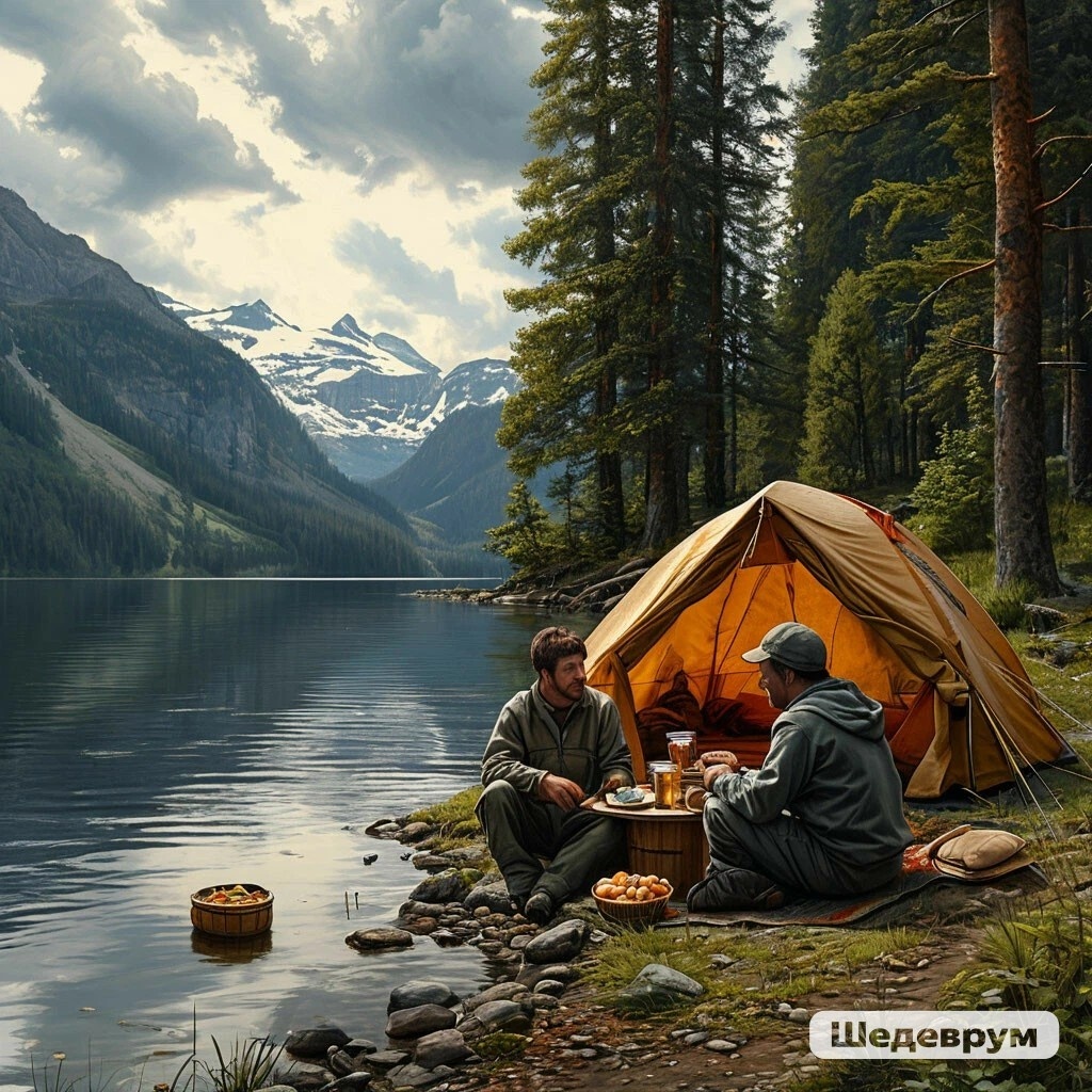 На берегу сгенерировано специально для публиуаций