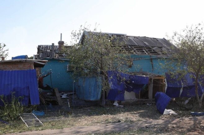    Поврежденный дом в Сальске / t.me/salsk_donlandru