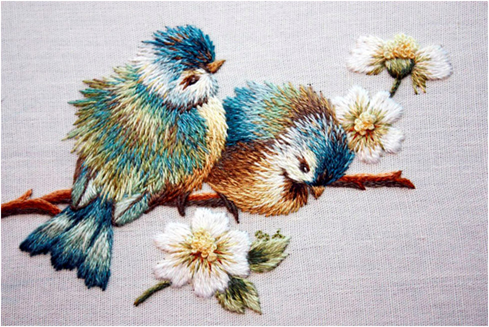 Вышивка гладью