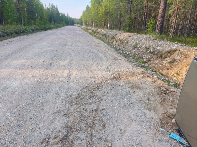    Скорая увезла женщину из малолитражки, упавшей в кювет на дороге в КарелииГосударственный комитет Карелии по ОЖ и БН