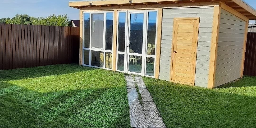 Совмещённый хозблок и беседка