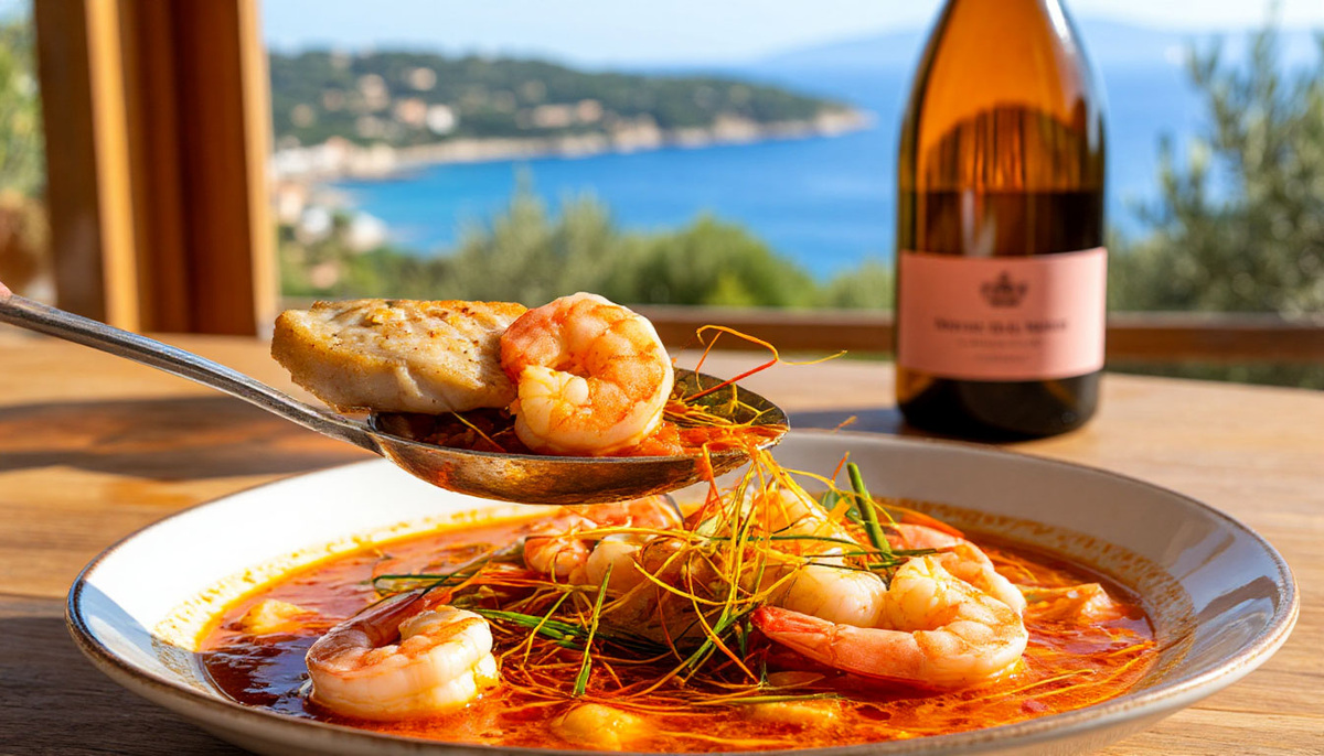 Ароматный бульон буйабеса с шафраном и свежей рыбой