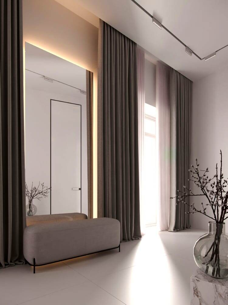 Именно шторы органично связывают мебель, отделку и декор.