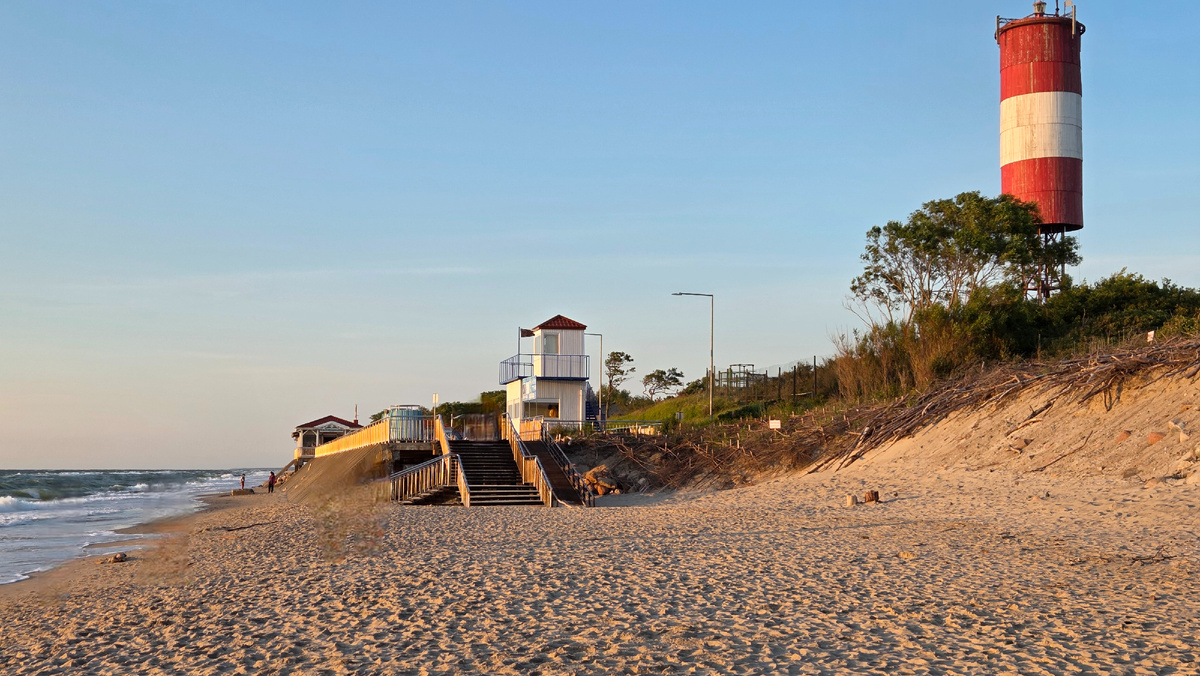 Пляж в п. Лесной