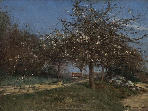 Иван Похитонов. Цветущие яблони. 1880 / Фотография с официального сайта Государственного Русского музея