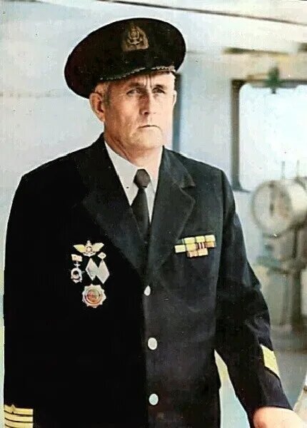 Знаменитый волжский капитан Василий Григорьевич Москалев. Фото из архивов Волжского пароходства.