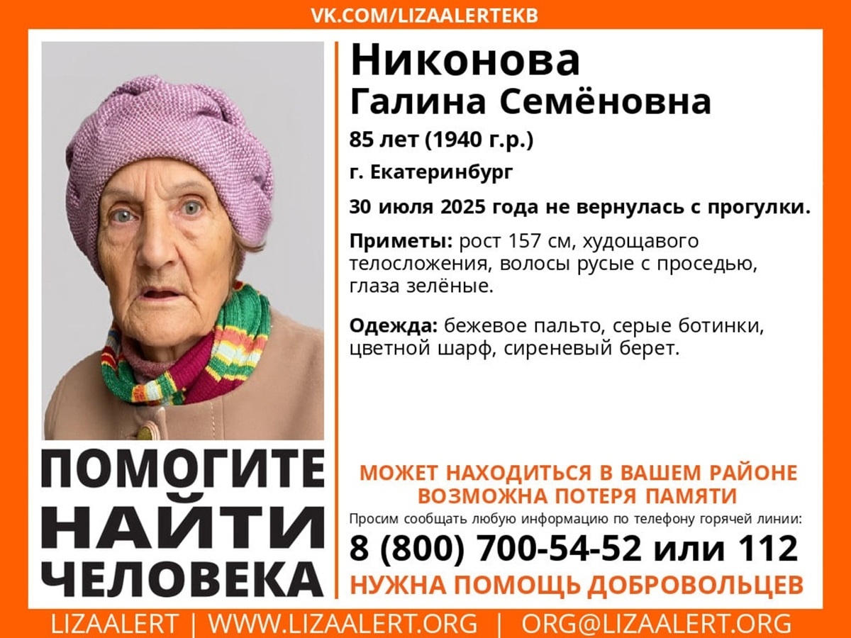 Фото: поисковый отряд «Лиза Алерт» Свердловской области  📷
