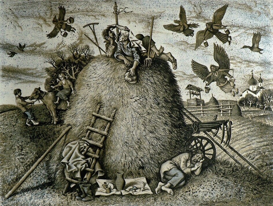 Из серии "Русская деревня". Голову напекло