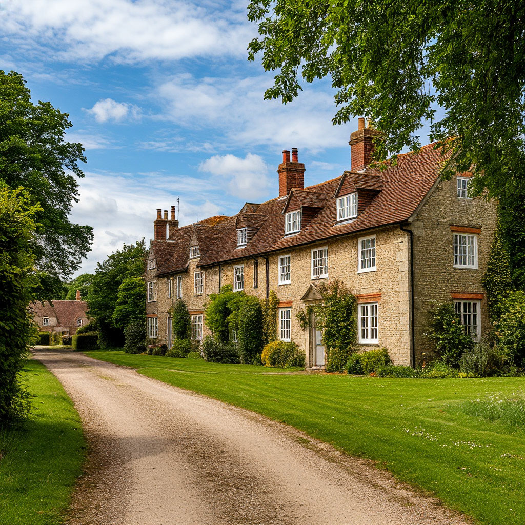 улица английской деревушки