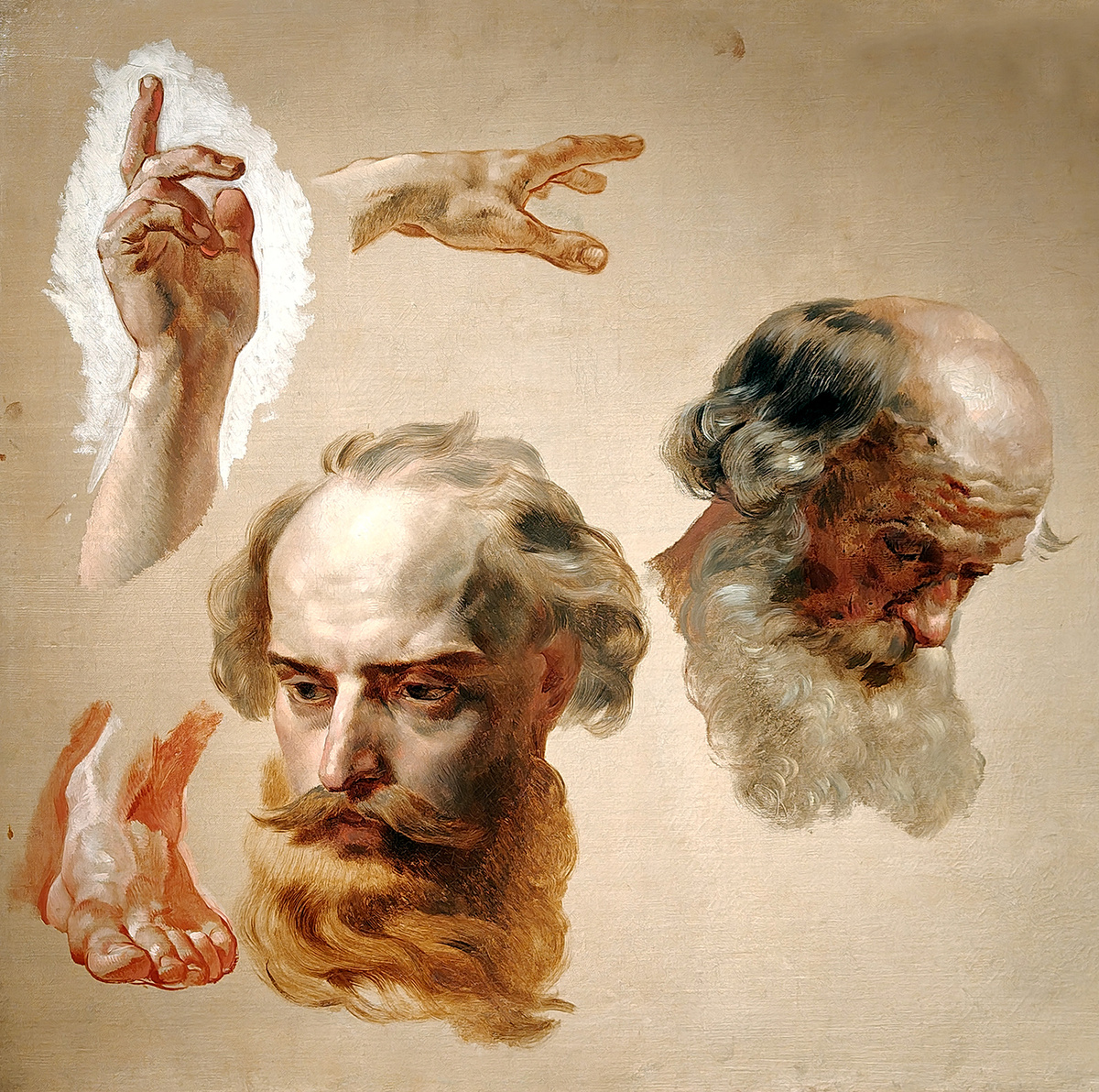 Этюды для росписи центрального купола Исаакиевского собора. Холст, масло 1843-1847.