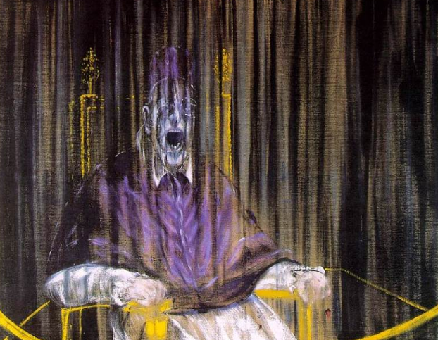 Ф. Бэкон, «Исследование портрета Иннокентия Х Веласкеса», фрагмент