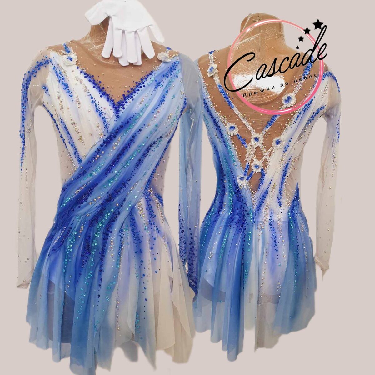 Аренда (прокат) платья для фигурного катания Голуба 