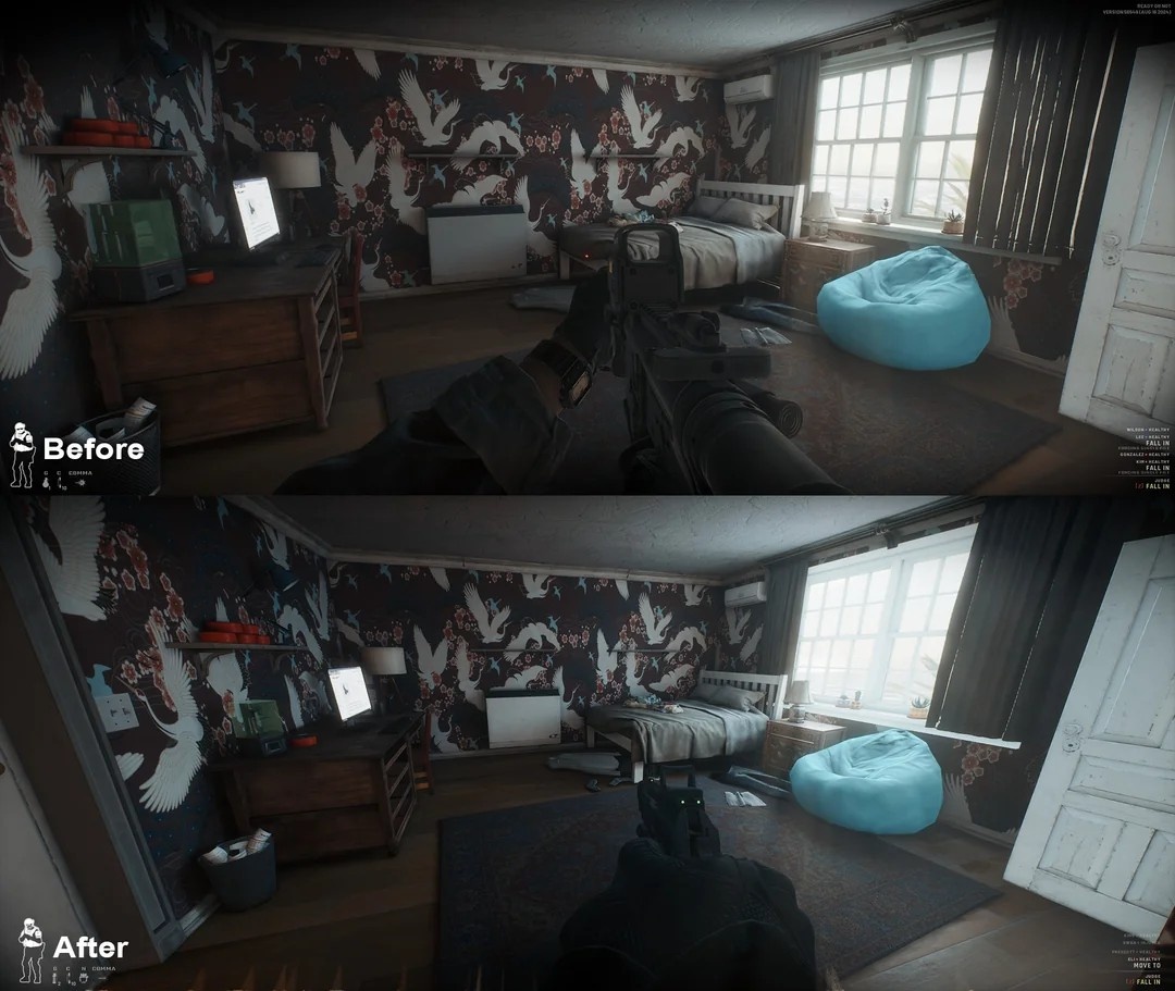 Сравнение уровня графики в Ready or Not на ПК до релиза на консолях и после