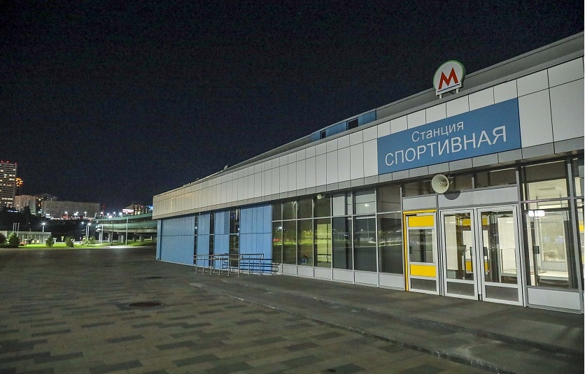 Вход на будущую станцию "Спортиавная"