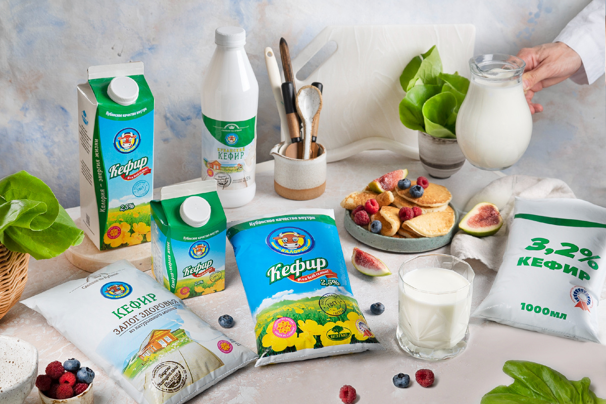 Кефир разной фасовкой