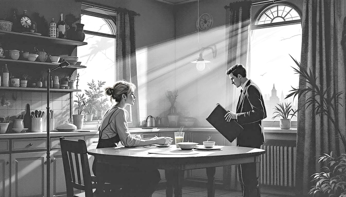 А во время завтрака Севастьян сказал, что сегодня задержится после работы ©Михаил Лекс