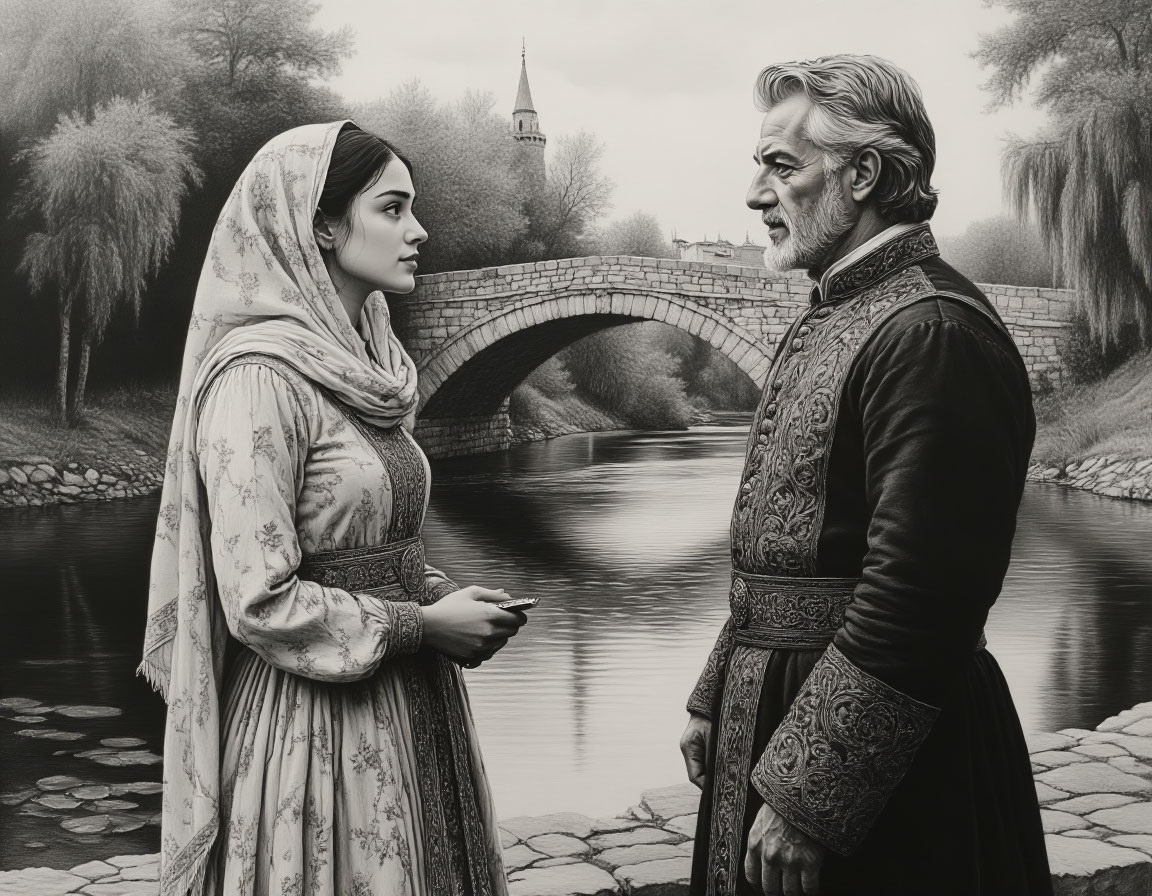 На старом каменном мосту происходит беспрецедентная встреча: мудрая Бала-хатун, жена Османа, ведет переговоры о судьбе пленных с пожилым византийским текфуром Саросом