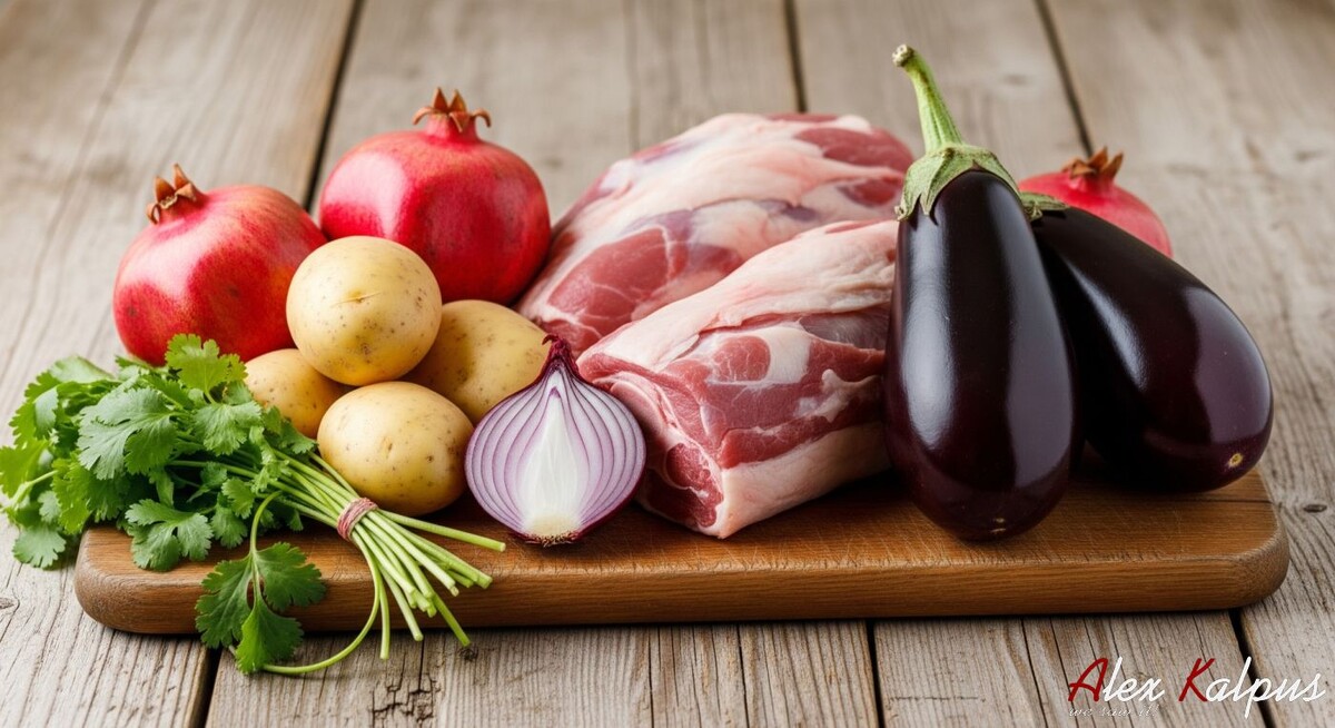 Тушеная баранина в гранатном соусе с баклажанами - мой рецепт!