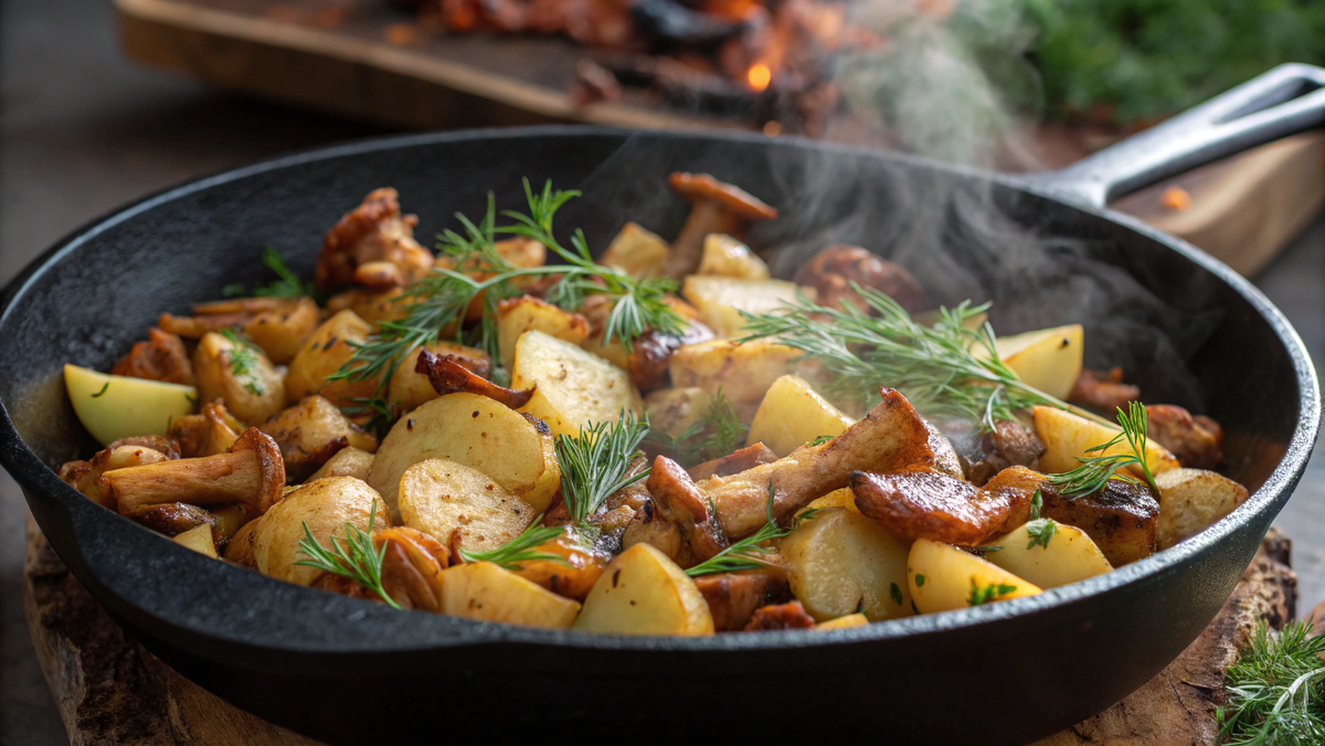 Лисички с картошкой