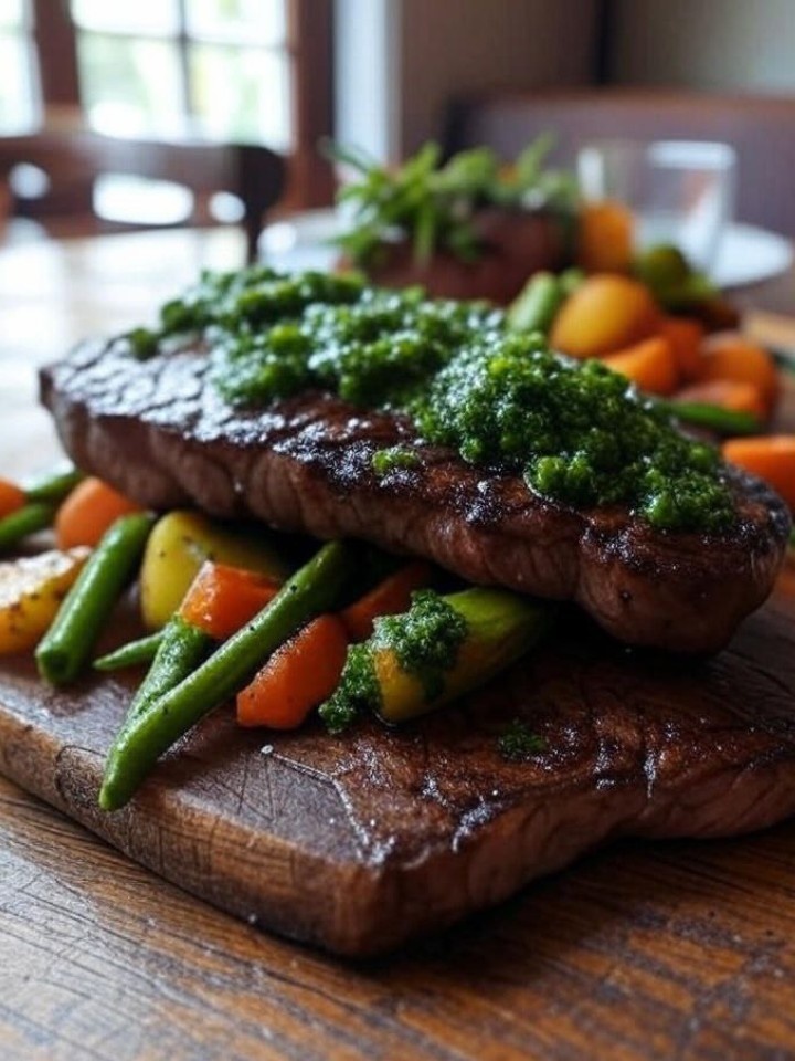 Хотите удивить близких ресторанным блюдом дома? Сегодня в «Секретах вкусной кухни» делимся рецептом сочного стейка с аргентинским соусом чимичурри, который готовится быстрее, чем вы успеете накрыть на стол! Этот рецепт – настоящая находка для тех, кто ценит вкус, простоту и wow-эффект!