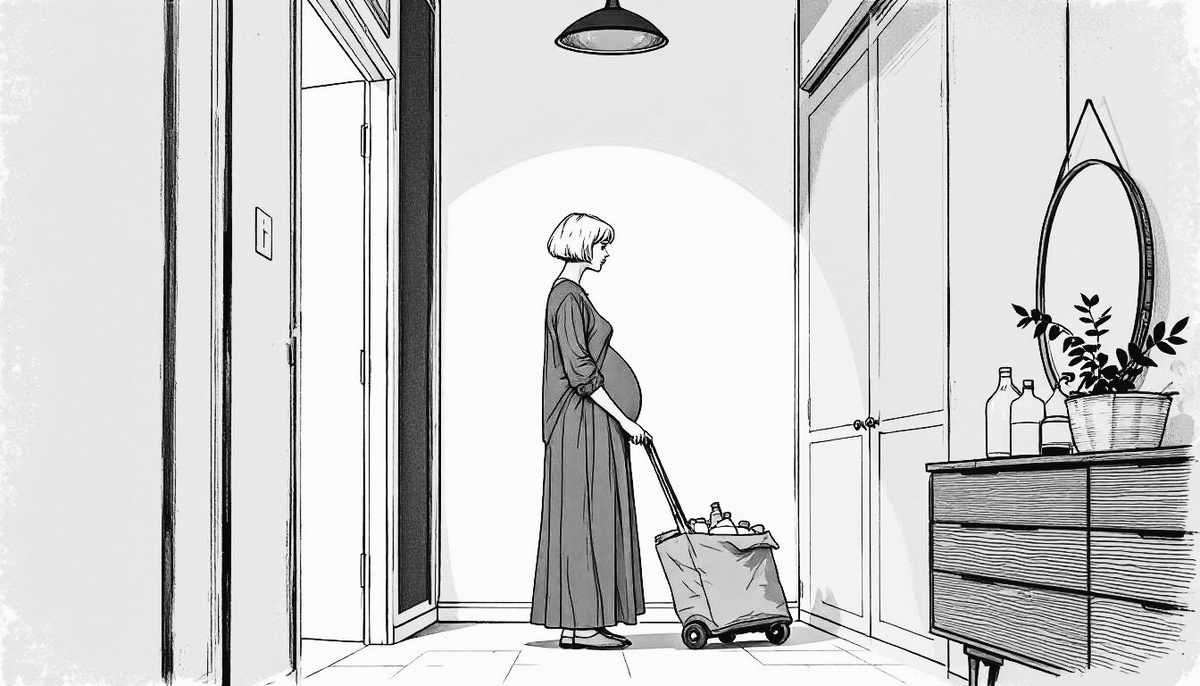 — Вот! — гордо показала Вера на сумки с продуктами. — Сама справилась ©Михаил Лекс